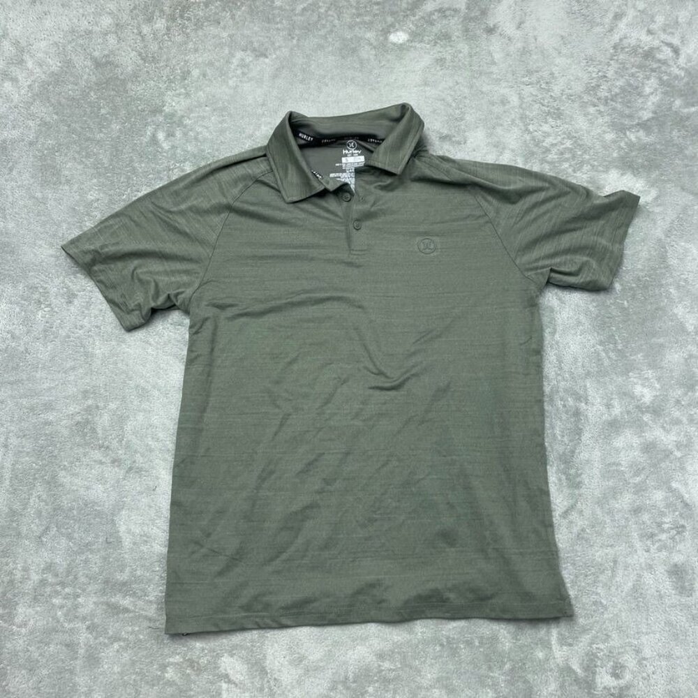 Hurley Mens Green Polo Shirt Size Small Lightweight Activewear a1441
